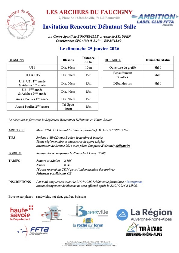 Bonneville - 2x15m - Débutants